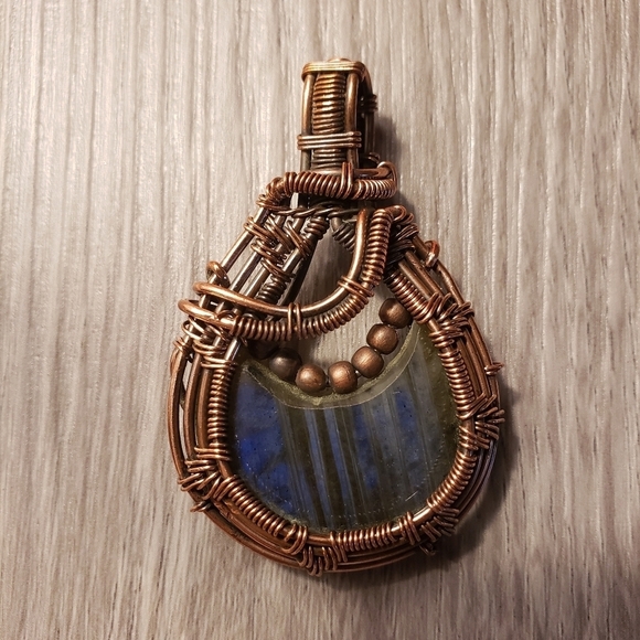 766- Labradorite Pendant Necklace Handmade NWT - Picture 1 of 5